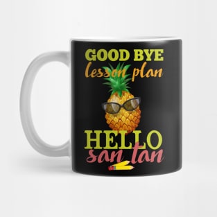 Goodbye Lesson Plan Hello Sun Tan Pineapple Mug